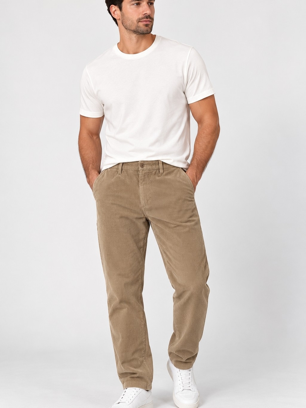L.L. Bean Men's Corduroy Pants in Khaki